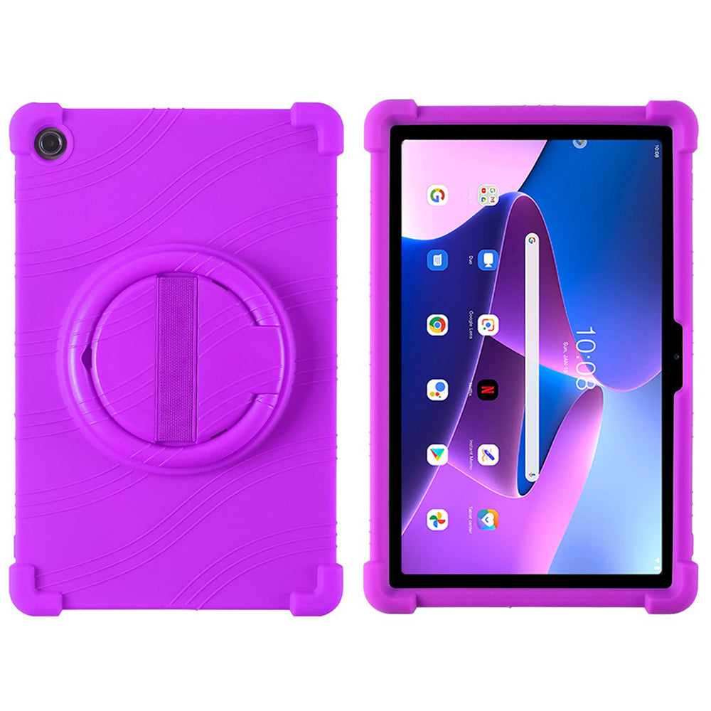 Pro Lenovo Tab M10 Plus (3rd Gen) Xiaoxin Pad 2022 10,6 palcový 125FU 128FU silikonový ochranný kryt otočný držák na ruku stojánek na tablet nárazuvzdorný obal Pro Lenovo Tab M10 Plus (3rd Gen) Xiaoxin Pad 2022 10,6 palcový 125FU 128FU silikonový ochranný kryt otočný držák na ruku stojánek na tablet nárazuvzdorný obal